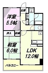 ウィステリア豊田 2LDKの間取図画像
