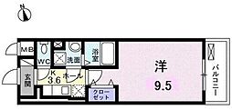 エトワール 1Kの間取図画像