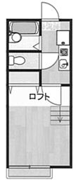スマイルハピネス 1Kの間取図画像