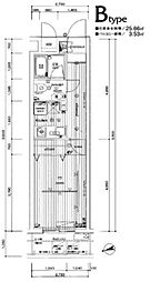 サンテミリオン田端 7階1Kの間取り
