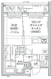 アイル中野江古田の森公園 1LDKの間取図画像