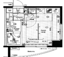 PREMIUMCUBE大森 ワンルームの間取図画像