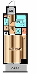 プライムアーバン鶴見寺谷 1Kの間取図画像