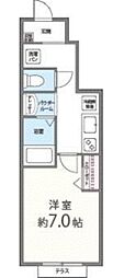 ヴェルドミール園田 1Kの間取図画像