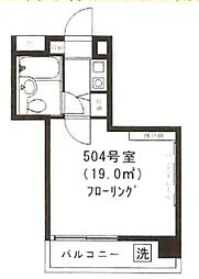 ハーベストハウス 1Kの間取図画像