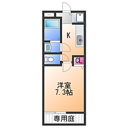 アイパレス 1Kの間取図画像