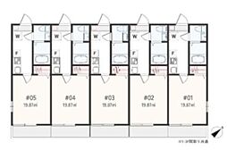 アザーレ・レーヴ小田急相模原 1Kの間取図画像
