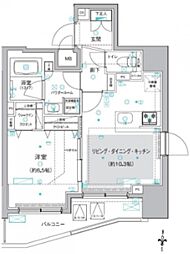 クレイシア入谷竜泉 1LDKの間取図画像