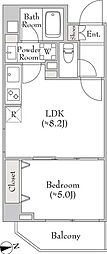 ルミーク大森 1LDKの間取図画像