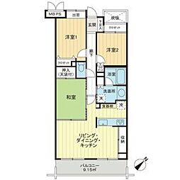 ライオンズガーデン三鷹台 3LDKの間取図画像