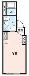 アミスタ小菅 1階1Kの間取り