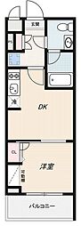アーバンパーク品川豊町 1DKの間取図画像