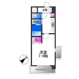 ベルドミール末広五番館 1Kの間取図画像