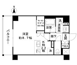 デュオステージ本郷 1階ワンルームの間取り