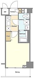 Risingplace川崎二番館 1Kの間取図画像