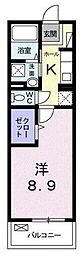 ピッコラフォレスタ 1Kの間取図画像