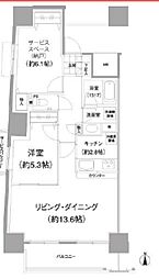 JR中央線 武蔵境駅 徒歩3分の賃貸マンション 6階1SLDKの間取り