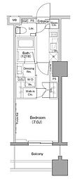 ザ・パークハビオ木場 1Kの間取図画像