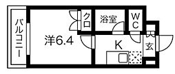 ユナイテットグロー西落合 1Kの間取図画像