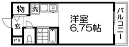 アクシス堂山2 ワンルームの間取図画像