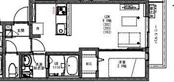 ＫＥＩＡＩ ＲＥＳＩＤＥＮＣＥ 梅島 2階1LDKの間取り