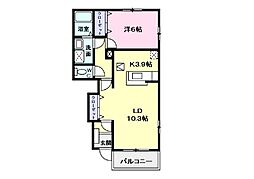 ルミエール 1LDKの間取図画像