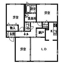 ビスタ法隆寺 0102 ｜ 奈良県生駒郡斑鳩町興留５丁目12-18（賃貸アパート3LDK・1階・75.83㎡） その2