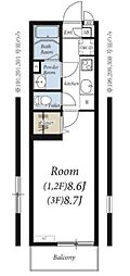 リブリ-SunTown 1Kの間取図画像