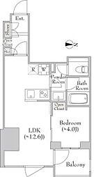 ルミーク錦糸町 1LDKの間取図画像