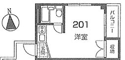 メゾンプラージュ ワンルームの間取図画像