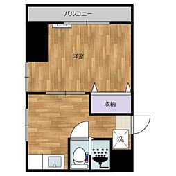CoCo長津田 1DKの間取図画像