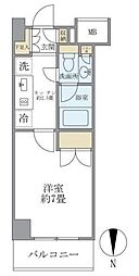 パークスフィア中野富士見町 3階1Kの間取り