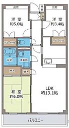 リヴェール相模大野 3LDKの間取図画像