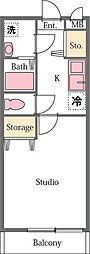 シャルルフォワイエ 1Kの間取図画像