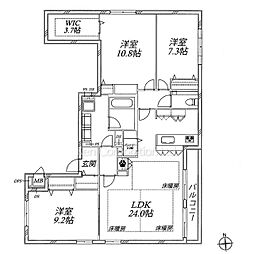 Maison SP 自由が丘 3LDKの間取図画像