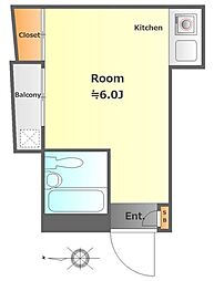 SIRIUS東十条 ワンルームの間取図画像