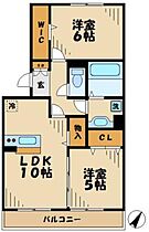 セジュールラフィネ 105 ｜ 東京都多摩市馬引沢２丁目6-9（賃貸アパート2LDK・1階・52.99㎡） その2