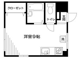ハイツ茂木 ワンルームの間取図画像