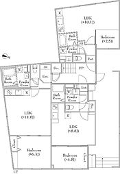 東京メトロ丸ノ内線 方南町駅 徒歩10分の賃貸マンション 1階1LDKの間取り