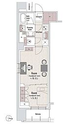 ＴＲＡＣＫ渋谷本町 13階2Kの間取り