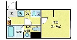 JR常磐線 三河島駅 徒歩6分の賃貸マンション 4階1Kの間取り