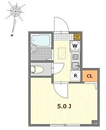 西武新宿線 鷺ノ宮駅 徒歩11分の賃貸アパート 1階1Kの間取り