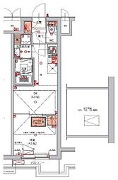 ハーモニーレジデンス東京南砂パークサイド 1階1DKの間取り