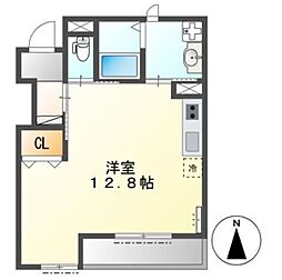 ステイブルハイム ワンルームの間取図画像