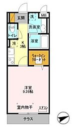 eterno Haru 1階1Kの間取り