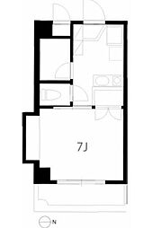 メゾン・ド・プランタン 1Kの間取図画像