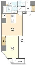 シェフルール新御徒町1 1LDKの間取図画像