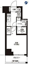 アーバネックス大森 1Kの間取図画像