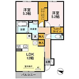 エクセル加太 2LDKの間取図画像