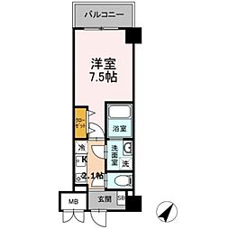 TRELUCE横濱関内 1Kの間取図画像